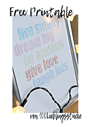 live simply - dream big {Free Printable}