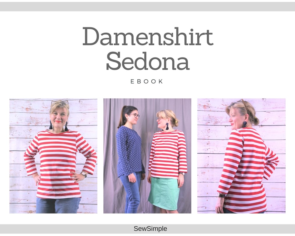 Schnittmuster: Damenshirt Größe 34 – 60 nähen