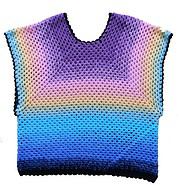 Bunte Bluse gehäkelt mit den Granny Muster.