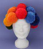 Clowns-Perücke aus Pompons