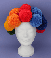 Clowns-Perücke aus Pompons