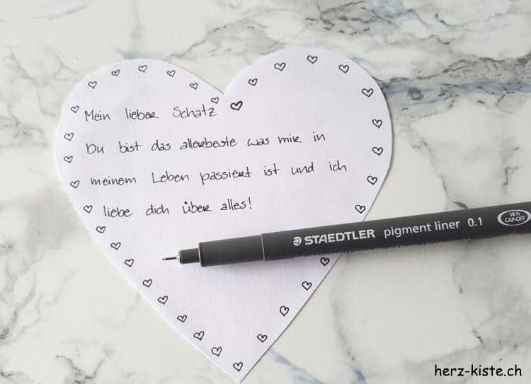 DIY Geschenk zum Valentinstag: Warum ich dich liebe
