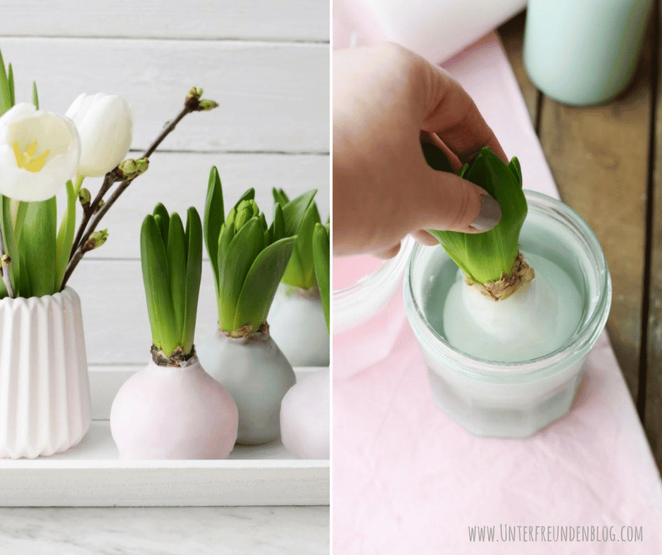 DIY – Hyazinthen in Wachs – Frühlingsdeko in Pastell
