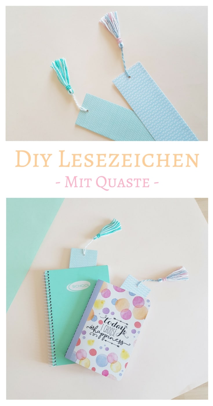 Lesezeichen mit Quaste basteln