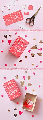 DIY Streichholzschachtel zum Valentinstag basteln *FREE PRINTABLE*