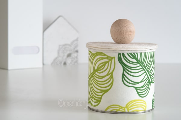 Dosen Upcycling mit Serviette und Wolle