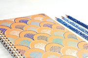 Büroaccessoires mit japanischen Mustern