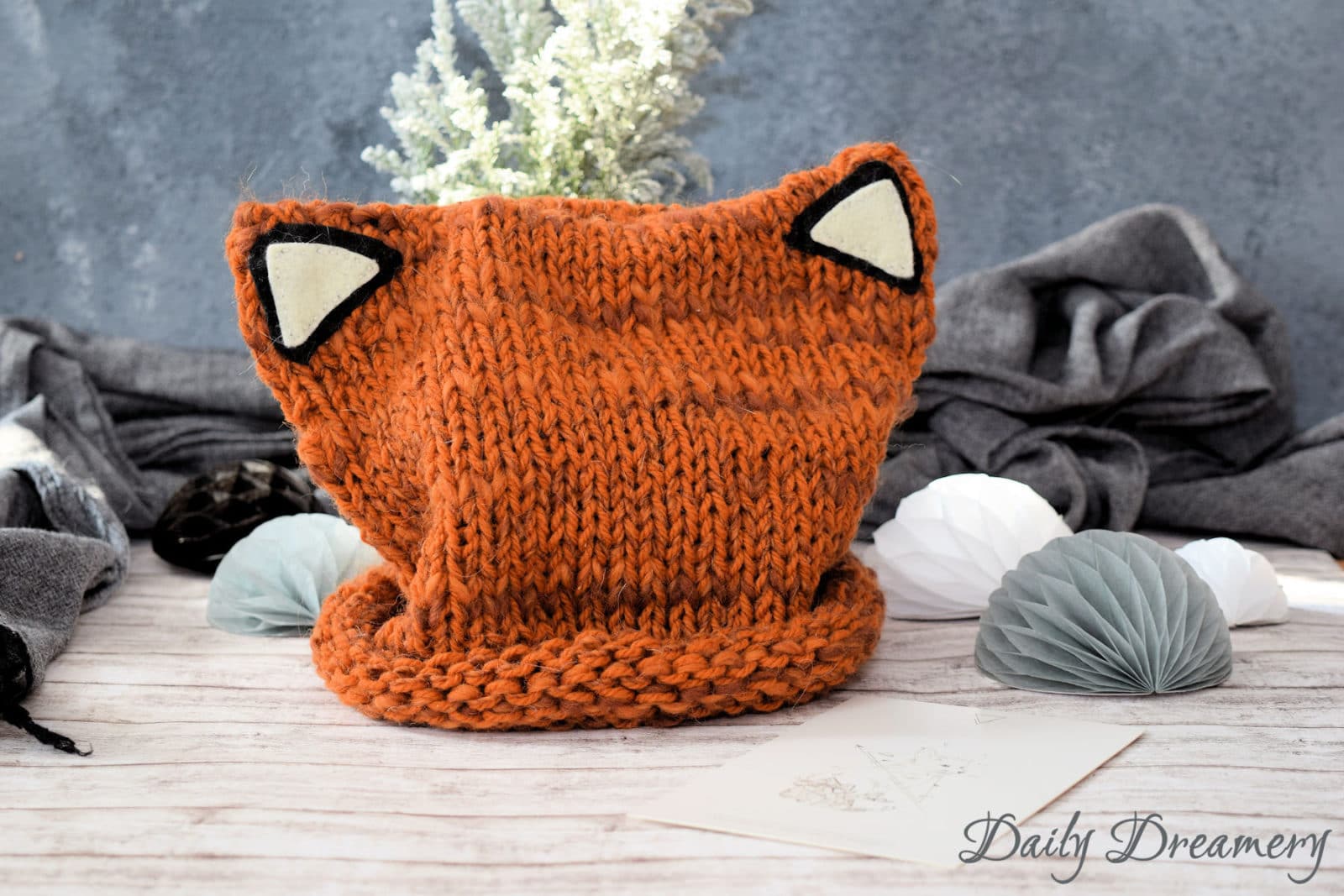 superniedliche Fuchsmütze einfach selber stricken – für Anfänger geeignet
