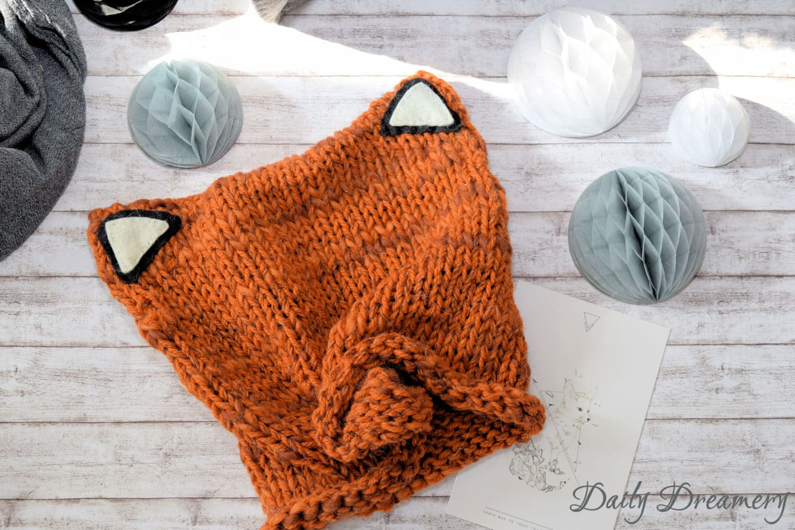 superniedliche Fuchsmütze einfach selber stricken – für Anfänger geeignet