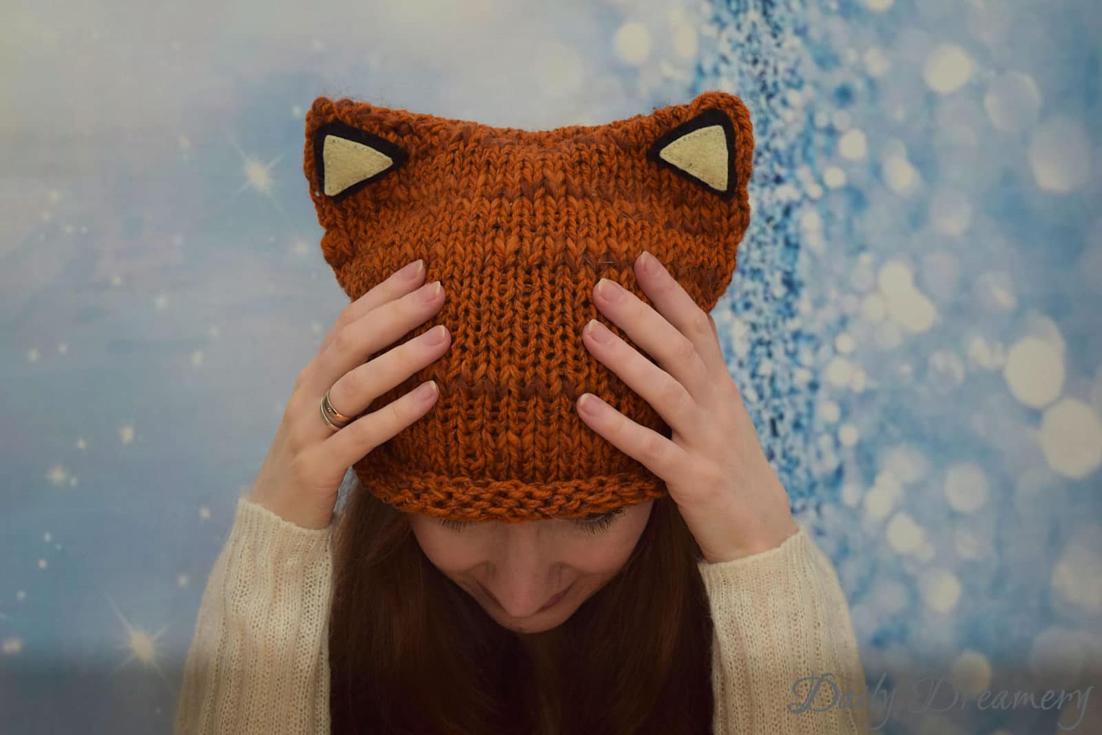 superniedliche Fuchsmütze einfach selber stricken – für Anfänger geeignet