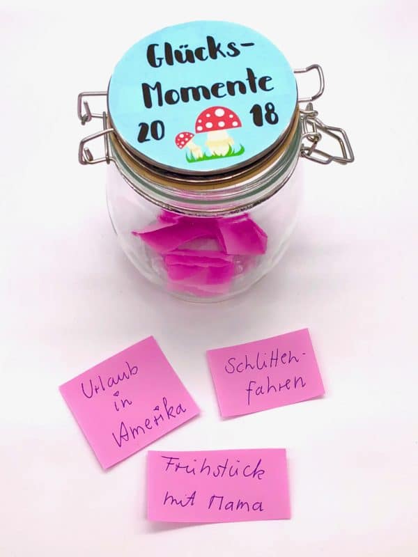 Süße DIY Idee - Glücksmomente im Glas sammeln