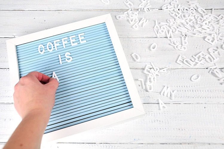 DIY Letterboard und Untersetzer