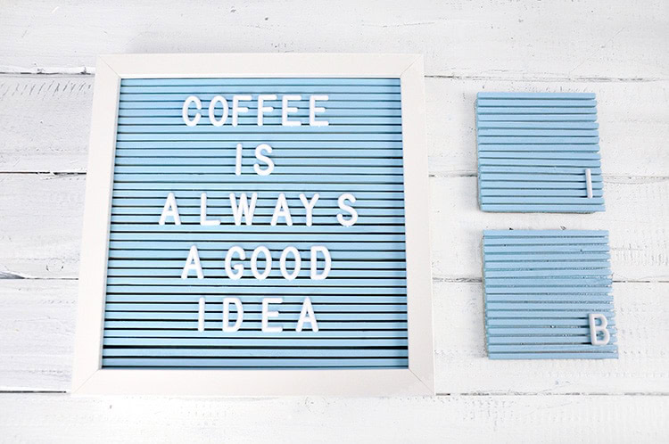 DIY Letterboard und Untersetzer