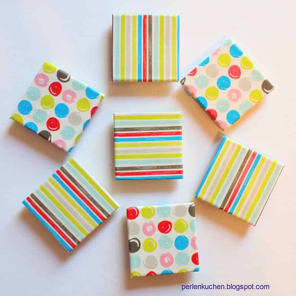 DIY – Magnete aus Holzresten mit Textilklebeband