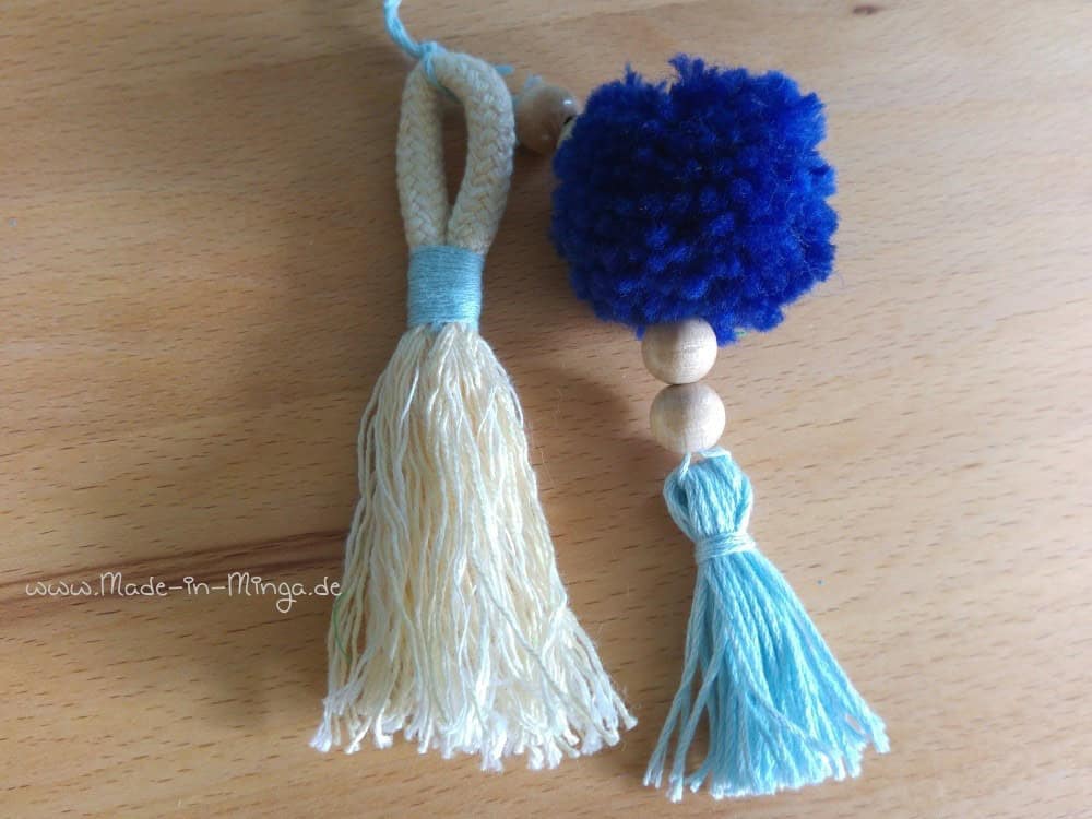 DIY : Taschenanhänger selber machen, Quasten & Tasseln