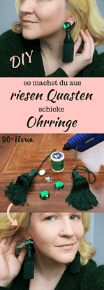 Schicke Ohrringe aus riesen Quasten