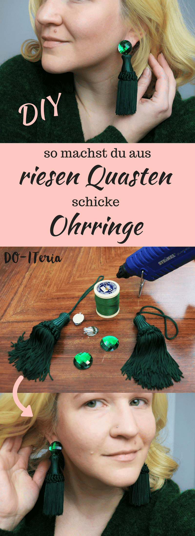Schicke Ohrringe aus riesen Quasten