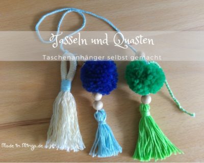DIY : Taschenanhänger selber machen, Quasten & Tasseln