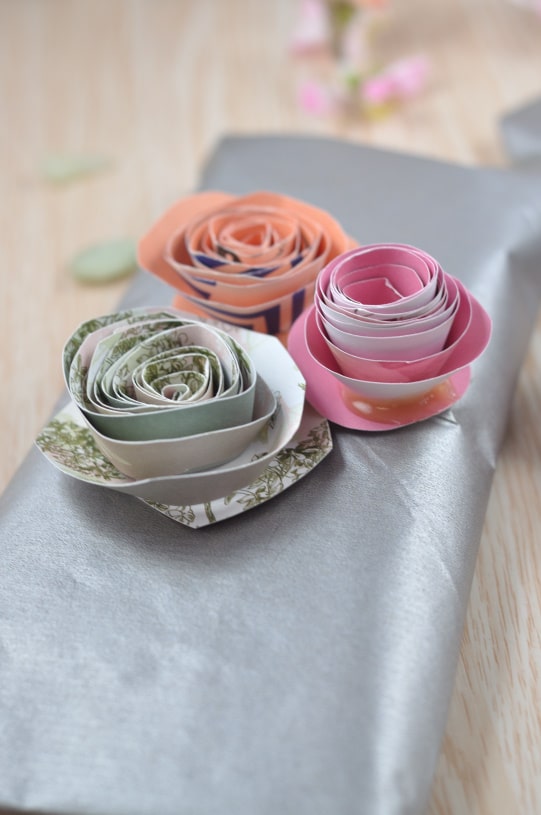 Papierblumen - Süße Idee aus Papierresten