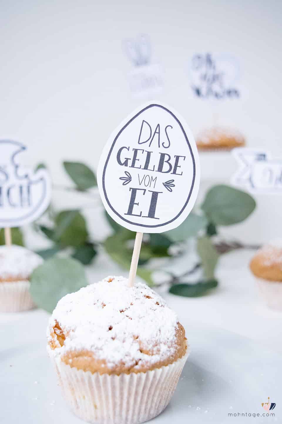 Handlettering Freebies für Frühling und Ostern | inkl. Rezept für Frühstücksmuffins