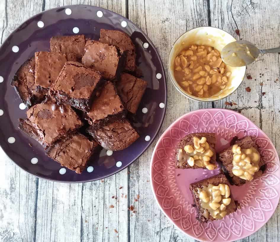 Erdnuss-Karamell-Brownies
