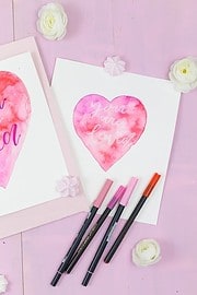 Watercolor (Lettering) super einfach mit Brushpens gestalten