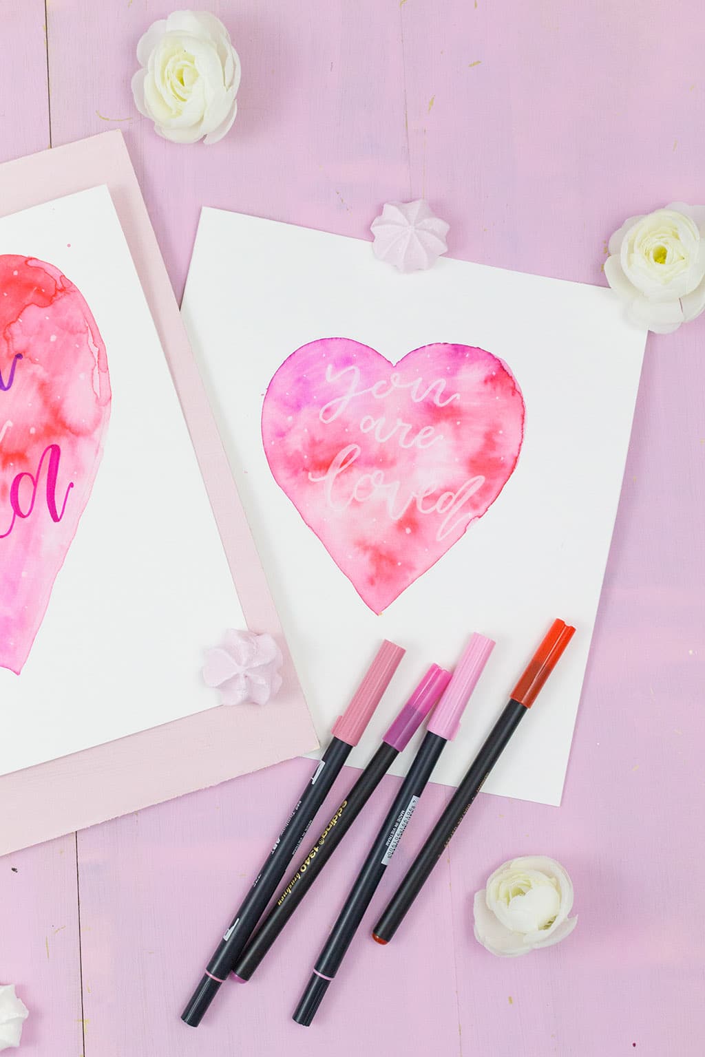 Watercolor (Lettering) super einfach mit Brushpens gestalten
