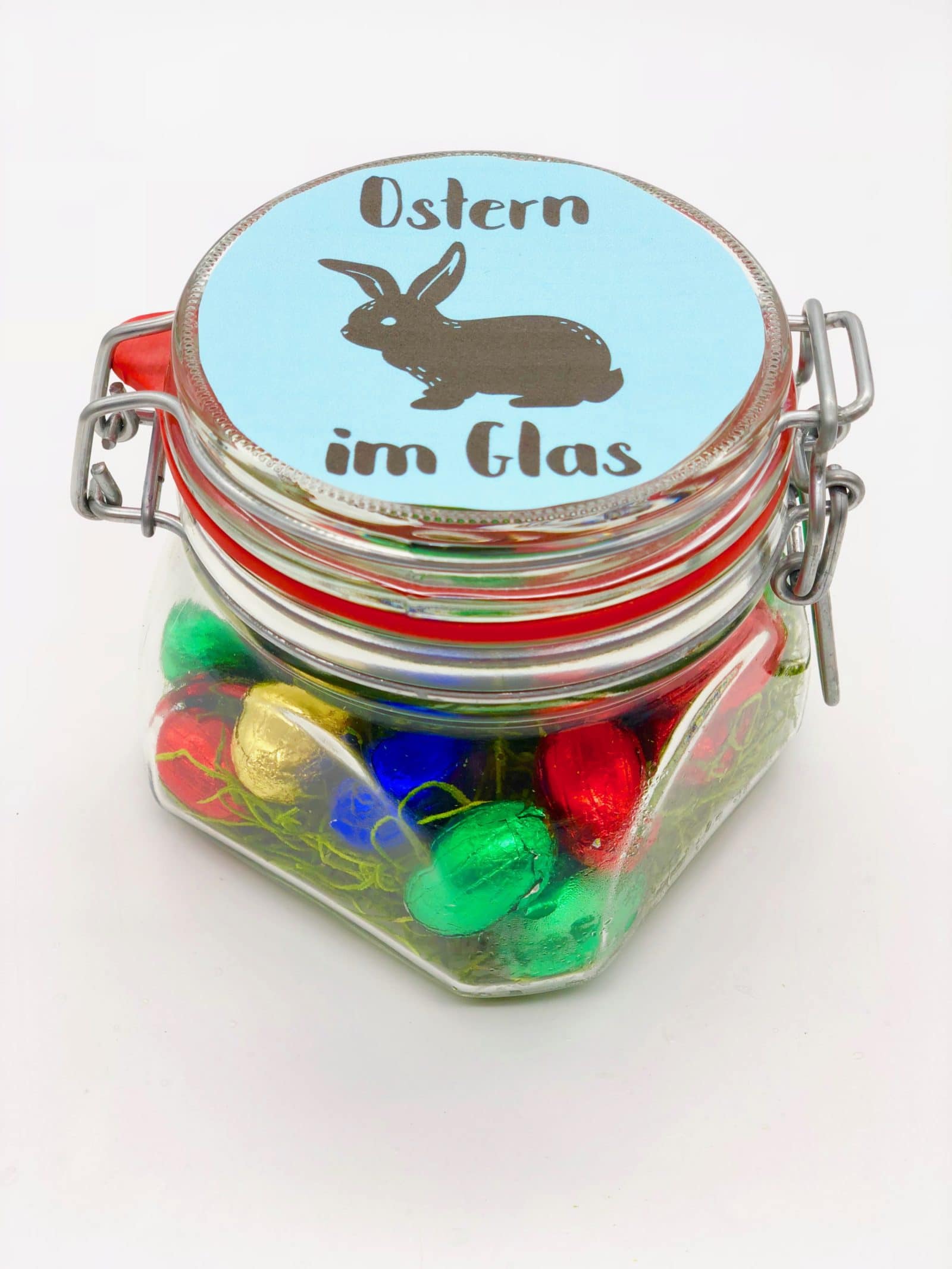 Osternest im Glas selber machen – süße Geschenkidee