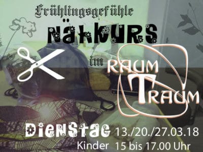 Kinder Nähkurs Dienstag: 15 - 17.00 Uhr