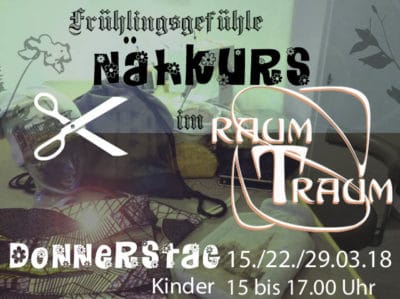 Kinder Nähkurs Donnerstag: 15 - 17.00 Uhr