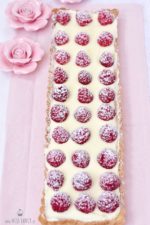 Zarte Himbeertarte mit Mürbeteigboden