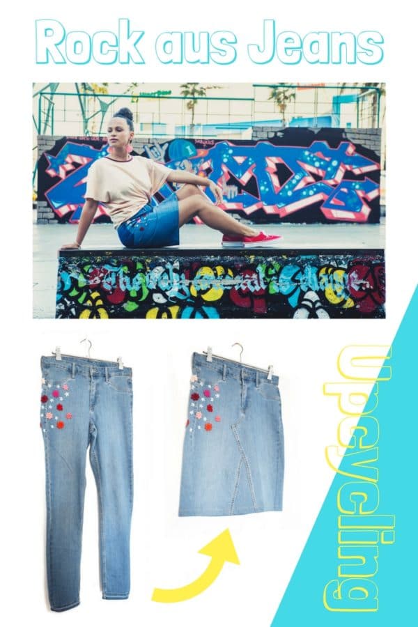 Rock aus Jeans Upcycling / Video-Anleitung