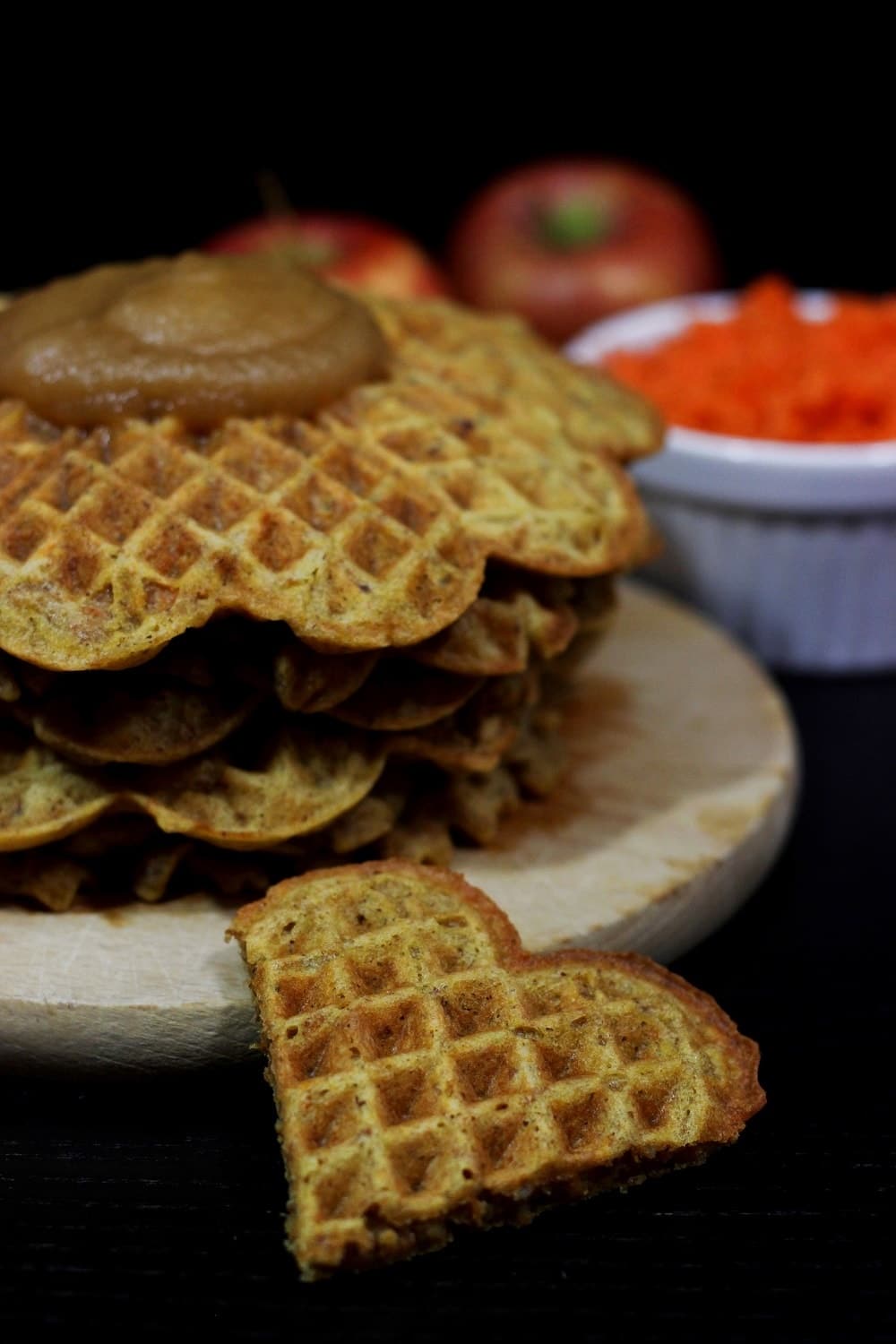 Waffeln mit Karotten