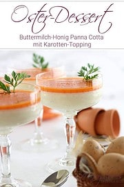 Süßer Osterbrunch: Buttermilch-Honig Panna Cotta mit Karotten-Topping