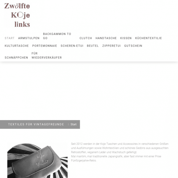 Zwölfte Koje links Zwölfte Koje links