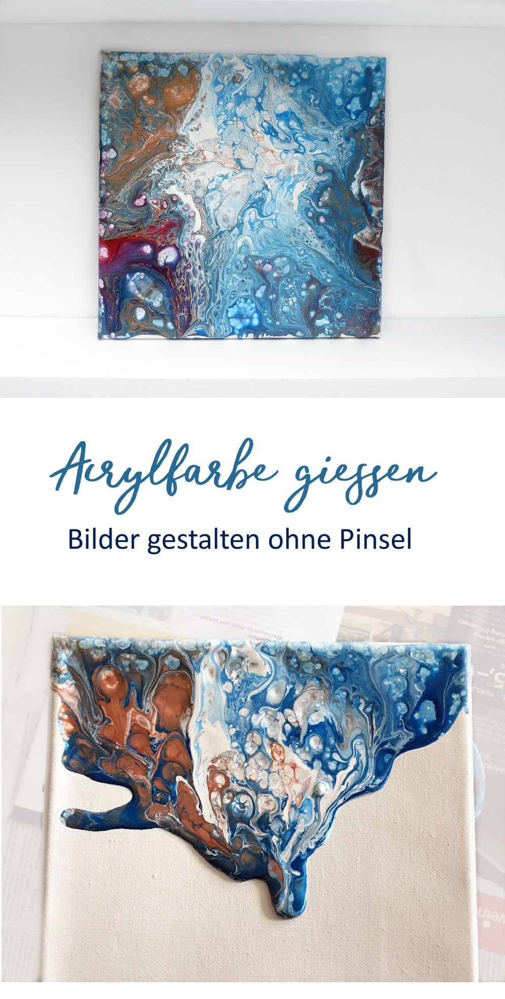 Farbe gießen – Bilder gestalten ohne zu malen