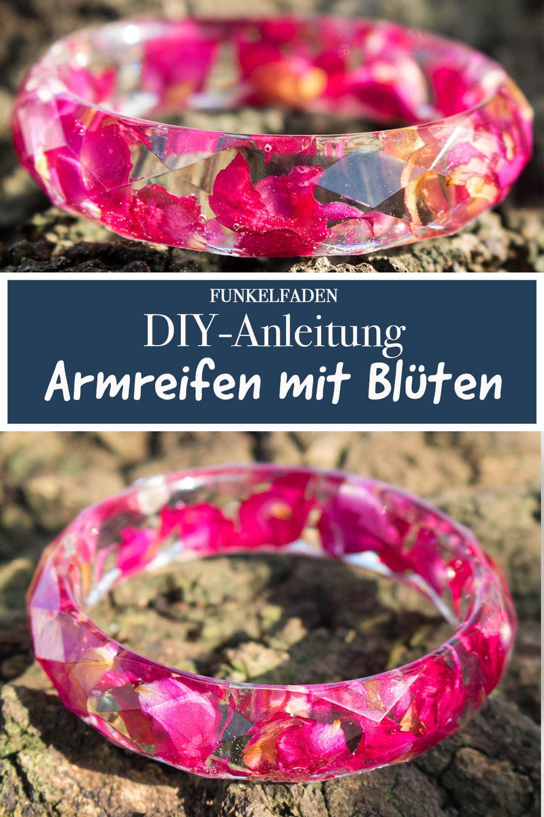 DIY – Armreifen mit echten Blüten
