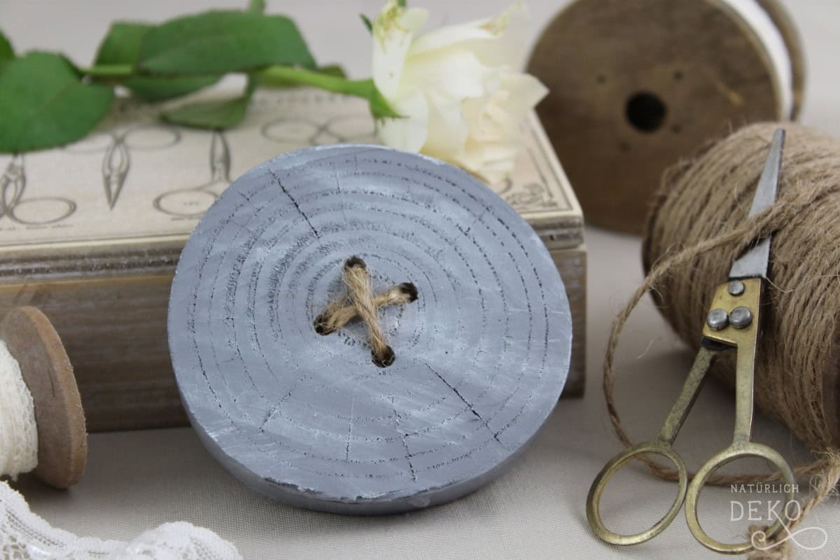 Deko Knopfe Aus Baumscheiben Basteln Handmade Kultur