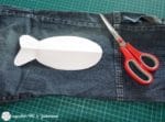 {Anleitung} Fisch-Deko DIY aus Jeans | Download Schablone