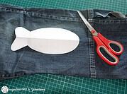 {Anleitung} Fisch-Deko DIY aus Jeans | Download Schablone