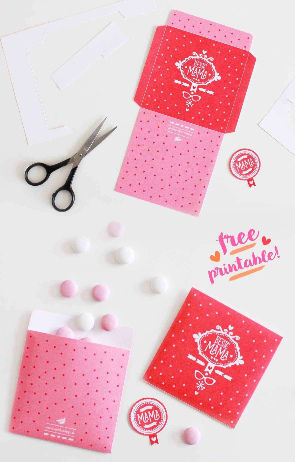 DIY GESCHENKTÜTE BASTELN ZUM MUTTERTAG / FREE PRINTABLE