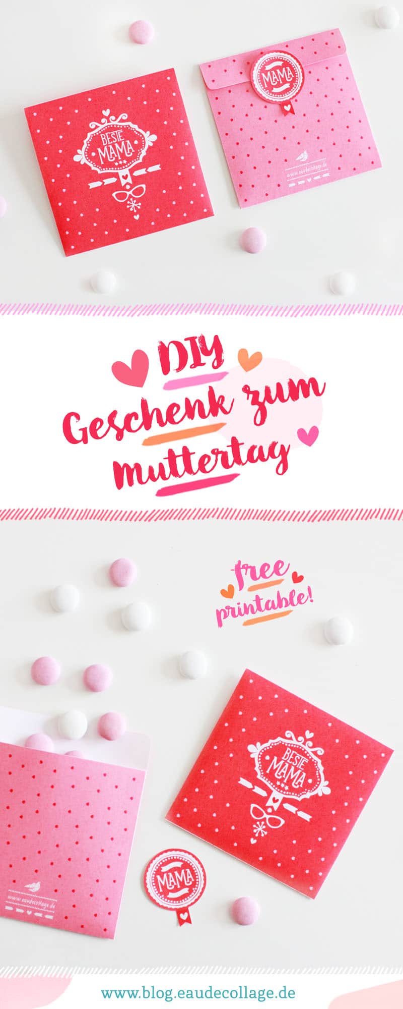 DIY GESCHENKTÜTE BASTELN ZUM MUTTERTAG / FREE PRINTABLE