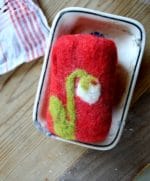 umfilzte Seife als Gartenseife
