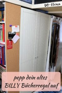 Ikea Hack: Pinnwand am Billy Bücherregal