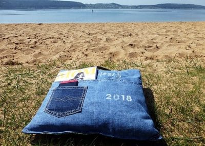 Genäht: Lesekissen - strandtauglich
