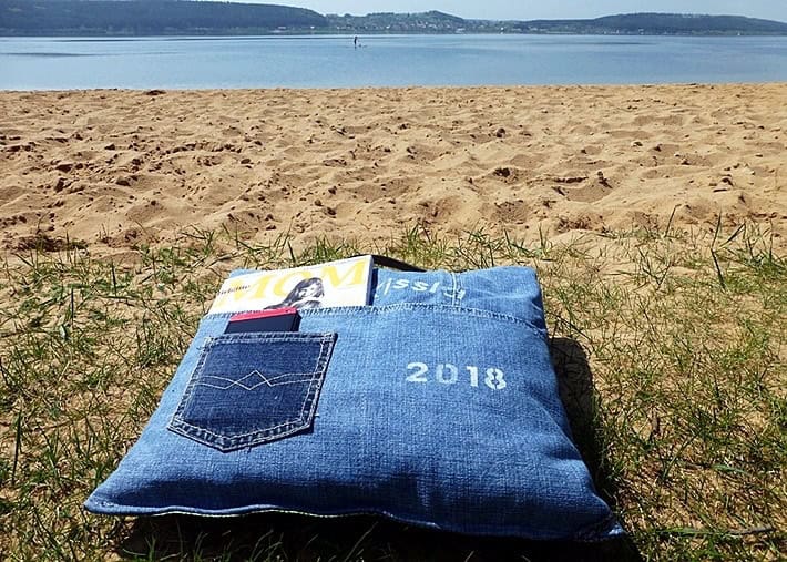 Genäht: Lesekissen – strandtauglich