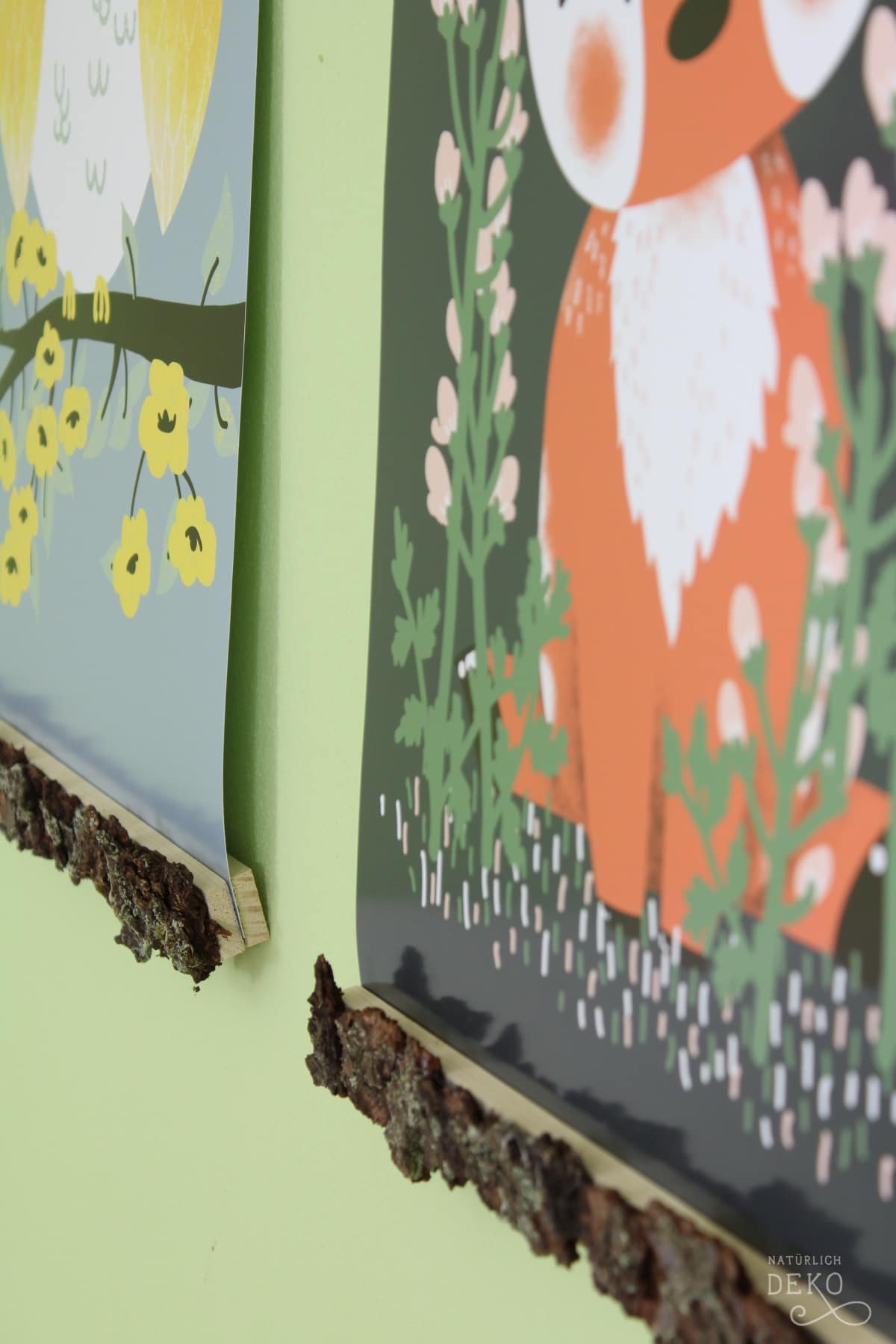 DIY magnetische Posterleiste im Waldlook