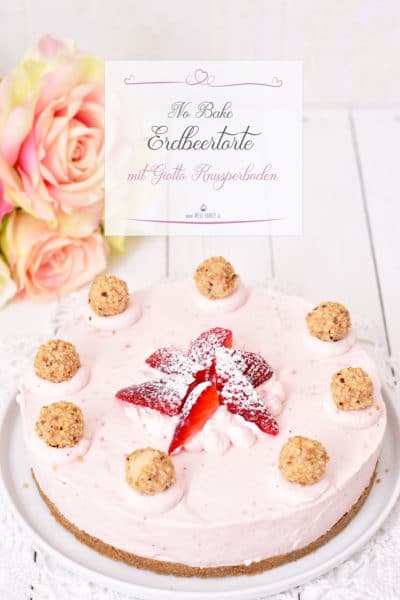 Cremige Erdbeertorte mit Giotto Knusperboden