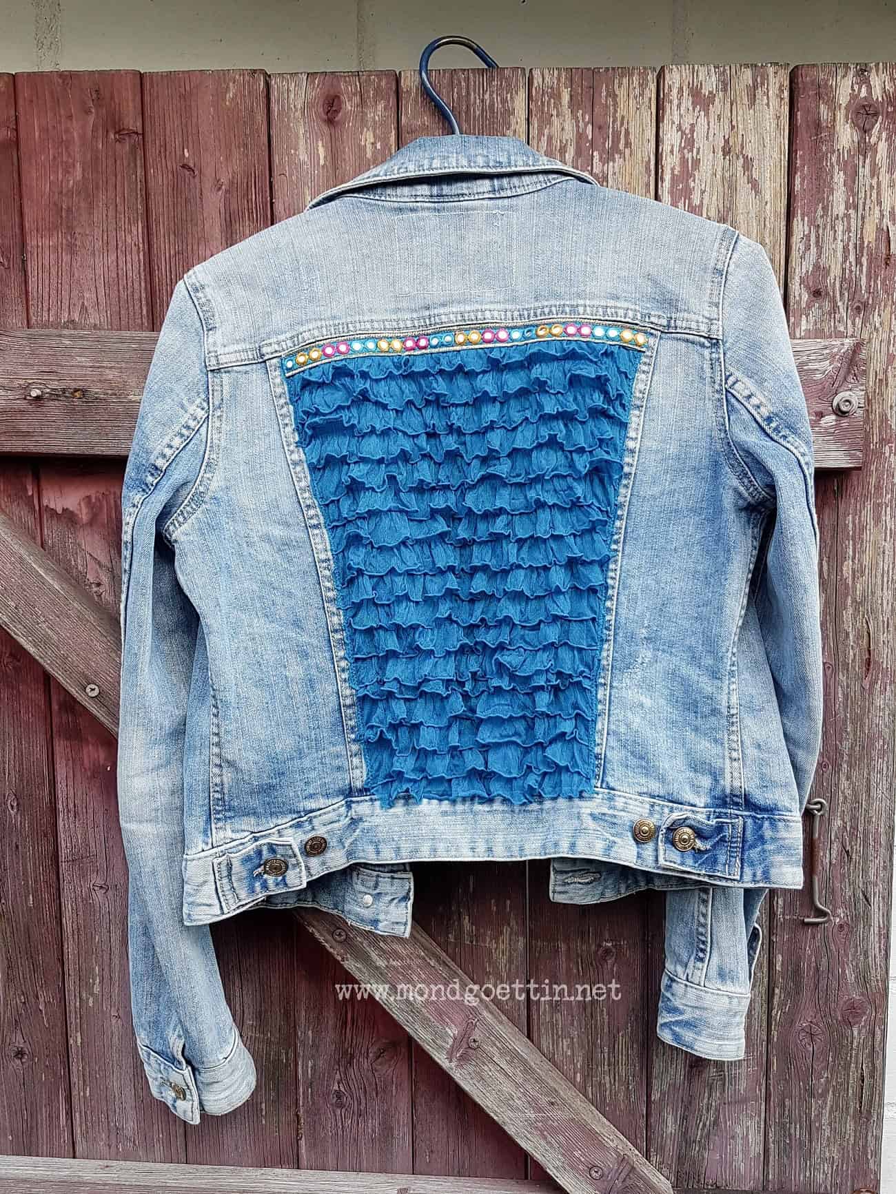 DIY-Jeansjacke mit Rüschen/Volants
