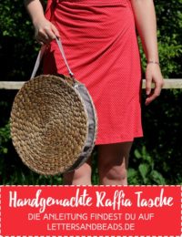 Trendy Raffia-Tasche aus Untersetzern